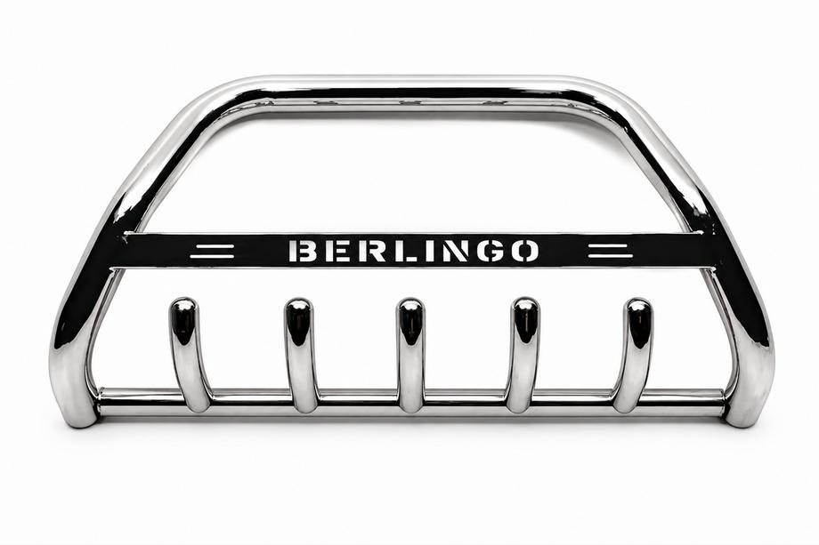 Citroen Berlingo 2008-2018 гг. Кенгурятник WT004 (нержавейка) 60 мм Фото 2