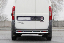 Opel Combo 2012-2018 гг. Задняя дуга AK002/1-Двойная (нерж. сталь) фото 2
