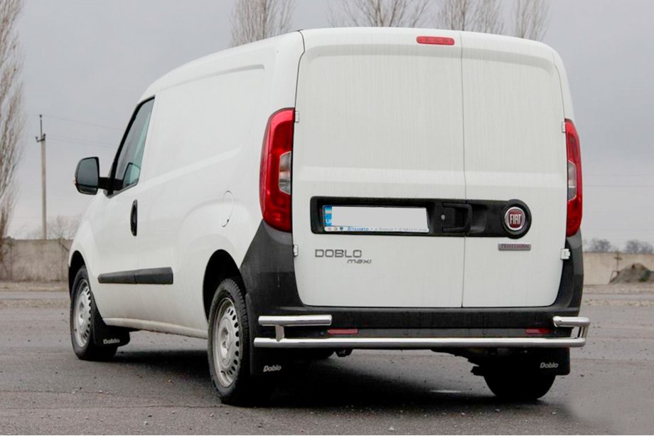 Fiat Doblo II 2010-2022 гг. Задняя дуга AK005/2-Двойная (нерж. сталь) Фото 6