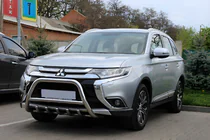 Mitsubishi Outlander 2012-2021 гг. Кенгурятник WT003 (нержавейка) фото 4