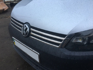 Volkswagen Caddy 2010-2015 гг. Хром Накладки на Решетку (2 шт, Нержавейка) OmsaLine - Итальянская Нержавейка фото 7
