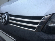 Volkswagen Caddy 2010-2015 гг. Хром Накладки на Решетку (2 шт, Нержавейка) OmsaLine - Итальянская Нержавейка фото 8