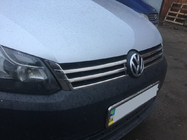 Volkswagen Caddy 2010-2015 гг. Хром Накладки на Решетку (2 шт, Нержавейка) OmsaLine - Итальянская Нержавейка фото 9