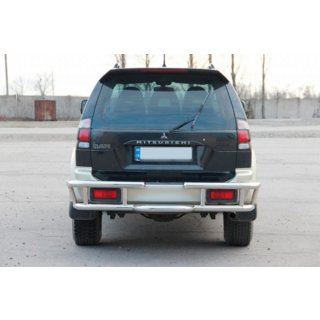 Задняя Защита AK-Special (Нержавейка) Mitsubishi Pajero Sport 1996-2007 гг. фото 2