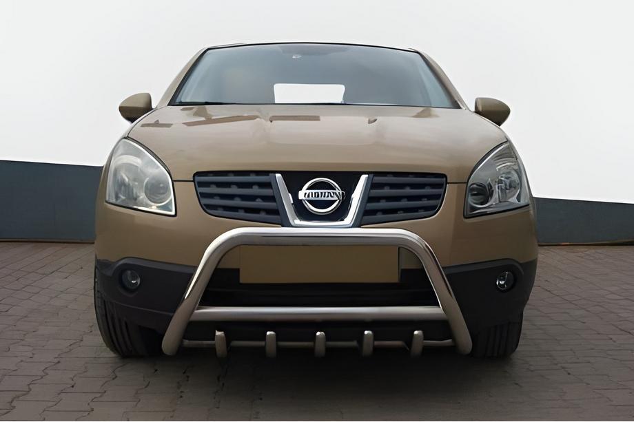 Nissan Qashqai 2010-2014 гг. Передняя дуга WT003 (нерж. сталь) 60 мм Image
