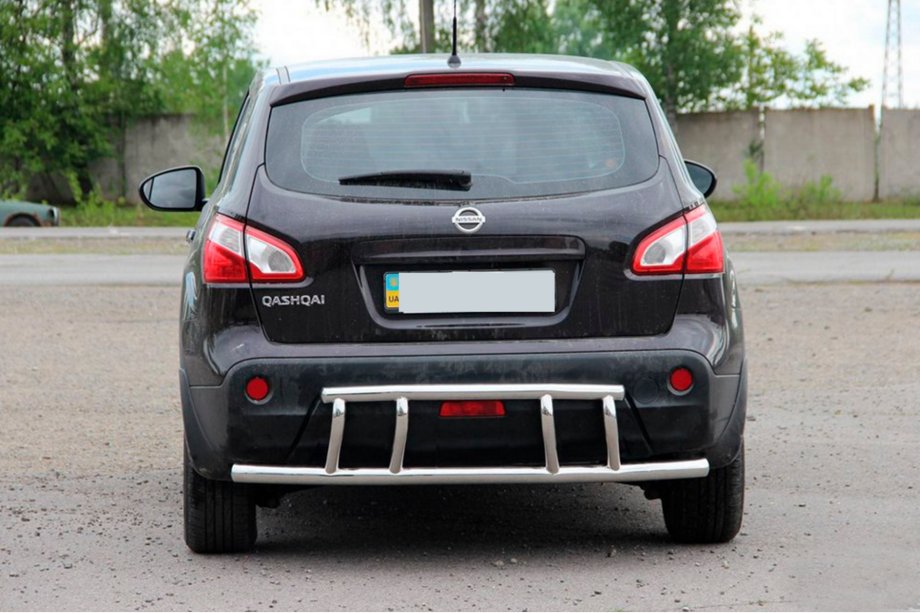 Nissan Qashqai 2010-2014 гг. Задняя дуга AK011 (нержавейка) Фото 2
