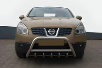 Nissan Qashqai 2007-2010 гг. Кенгурятник WT003 (нержавейка) фото 1