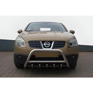 Кенгурятник WT003 (нержавейка) Nissan Qashqai 2007-2010 гг. фото 1
