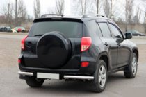 Toyota Rav 4 2006-2013 гг. Задние уголки AK003 (2 шт., нержавейка) фото 3