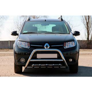 Передняя дуга WT003 (нерж. сталь) Dacia Sandero 2013-2020 гг. фото 2
