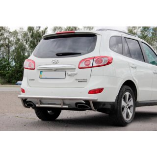 Задняя дуга AK002-2 (нержавейка) Hyundai Santa Fe 2 2006-2012 гг. фото 1