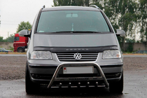 Volkswagen Sharan 1995-2010 гг. Кенгурятник WT004 Нержавейка 60 мм фото 3