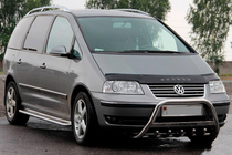 Volkswagen Sharan 1995-2010 гг. Кенгурятник WT004 Нержавейка 60 мм фото 2