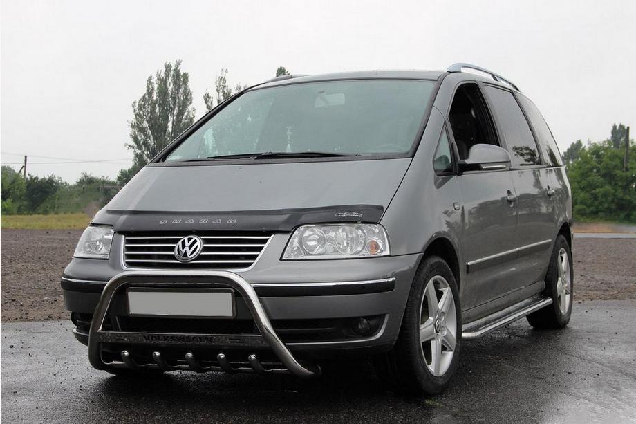 Volkswagen Sharan 1995-2010 гг. Кенгурятник WT004 Нержавейка 60 мм Image