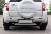 Suzuki Grand Vitara 2005-2017 гг. Задняя защита AK002 (нерж. сталь) фото 1