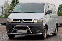 Volkswagen T5 2010-2015 гг. Кенгурятник WT007ST (нержавейка) фото 2