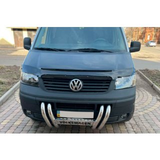 Кенгурятник ST006-04 Решетка (Нержавейка) Volkswagen T5 Transporter 2003-2010 гг. фото 2