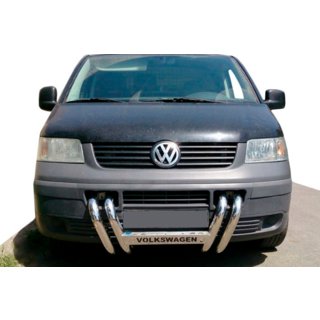Кенгурятник ST006-04 Решетка (Нержавейка) Volkswagen T5 Transporter 2003-2010 гг. фото 1