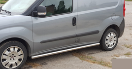 Fiat Doblo II 2010-2022 гг. Боковые трубы (2 шт., нержавейка) фото 4