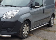 Fiat Doblo II 2010-2022 гг. Боковые трубы (2 шт., нержавейка) фото 1