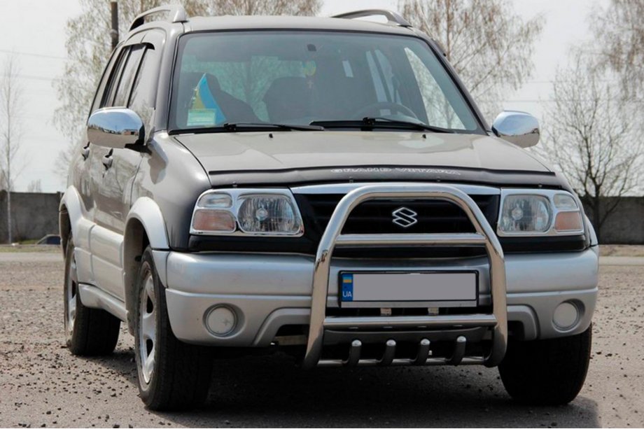 Suzuki Vitara 1998-2006 гг. Кенгурятник QT007 (нержавейка) Image