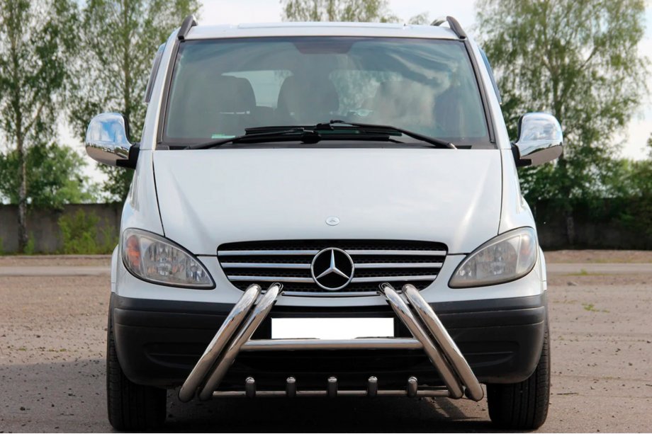 Mercedes Viano 2004-2014 гг. Кенгурятник Kelebek WT011 (нерж.) Фото 3