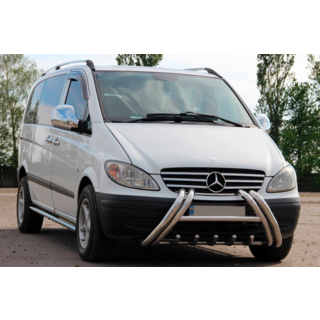 Кенгурятник Kelebek WT011 (нерж.) Mercedes Vito W639 2004-2014 гг. фото 1