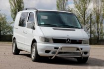 Mercedes Vito W638 1996-2003 гг. Защита переднего бампера WT022 (нержавейка) фото 2