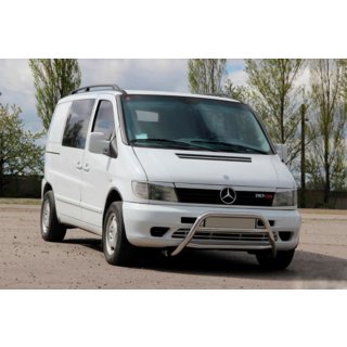 Защита переднего бампера WT022 (нержавейка) Mercedes Vito W638 1996-2003 гг. фото 2