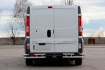 Renault Trafic 2001–2015 гг. Задняя защита AK003-Plus-2 (нержавейка) фото 2