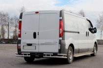 Nissan Primastar 2002-2014 гг. Задняя защита AK003-Plus-2 (нержавейка) фото 1