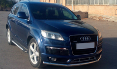 Audi Q7 2005-2015 гг. Передняя защита ST008 (нержавейка) d51 фото 2