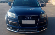 Audi Q7 2005-2015 гг. Передняя защита ST008 (нержавейка) d51 фото 1