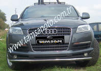 Audi Q7 2005-2015 гг. Передняя защита ST008 (нержавейка) d51 фото 5