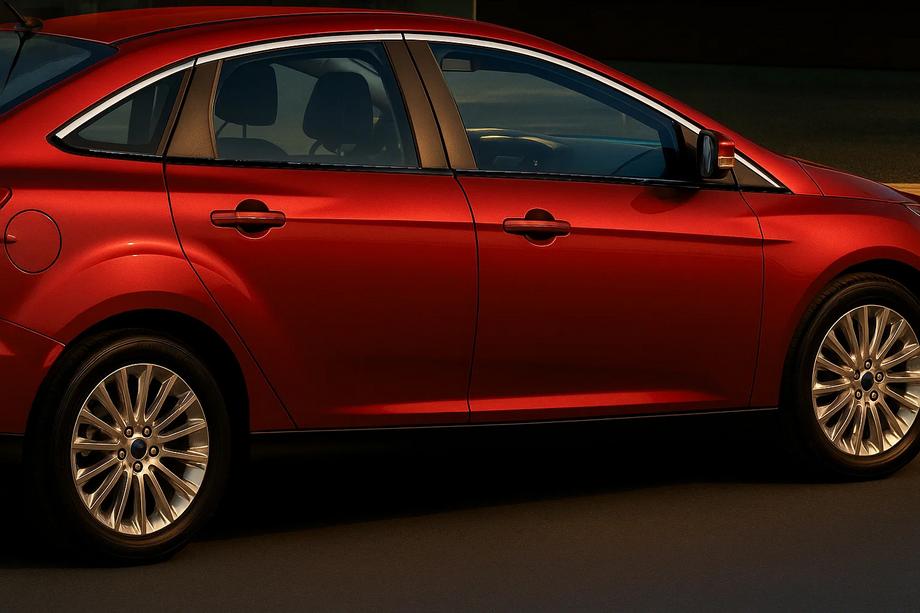 Ford Focus III 2011-2017 гг. Верхние молдинги окон нержавейка (8 шт) Хэтчбек, OmsaLine - Итальянская Нержавейка Image