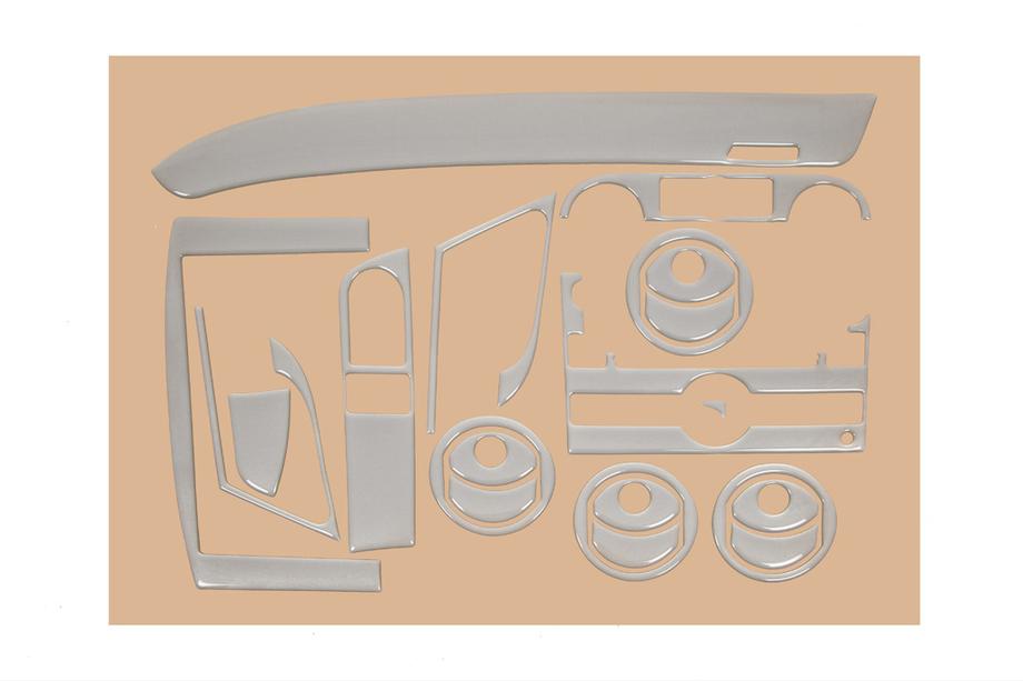 Chevrolet Aveo T250 2005-2011 гг. Накладки на панель приборов (Большой комплект) Темное дерево Фото 2