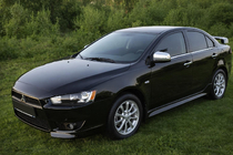 Mitsubishi Lancer X 2008- гг. Хромированные Накладки на Зеркала (2 шт.) фото 1