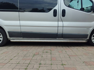 Nissan Primastar 2002-2014 гг. Боковые Подножки Premium (2 шт., Нержавейка) фото 10