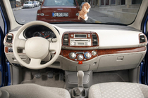 Nissan Micra K12 2003-2010 гг. Накладки на Панель Приборов Алюминий фото 1
