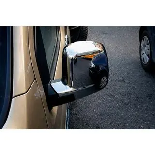 Полные накладки на зеркала (2 шт., нержавейка) Peugeot Bipper 2008-2017 гг. фото 3