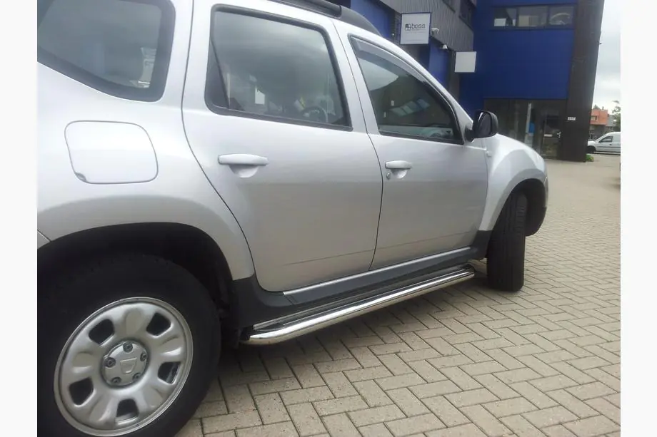 Renault Duster 2008–2017 гг. Боковые Подножки Premium (2 шт., Нержавейка) Image
