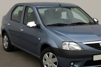 Renault Logan I 2005-2008 гг. Полные накладки на зеркала (2 шт) фото 1