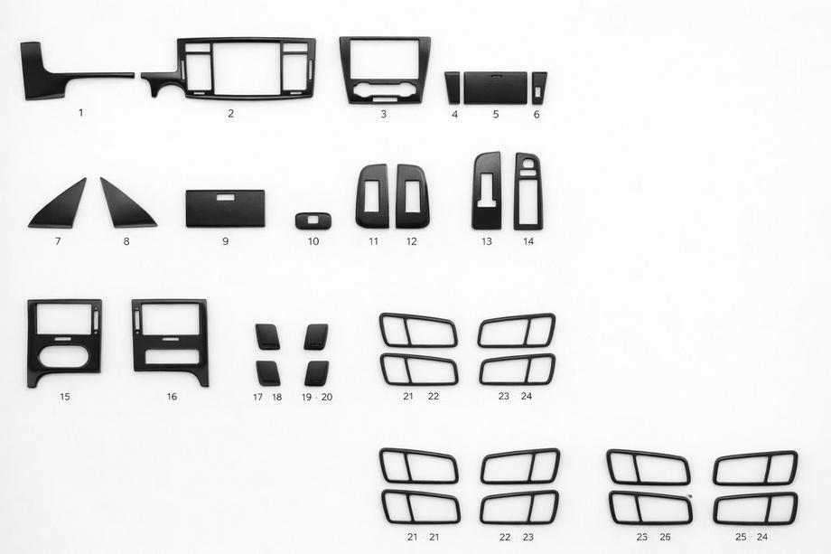 Chevrolet Epica 2006-2014 гг. Накладки в салон (kit-1) Алюминий Image