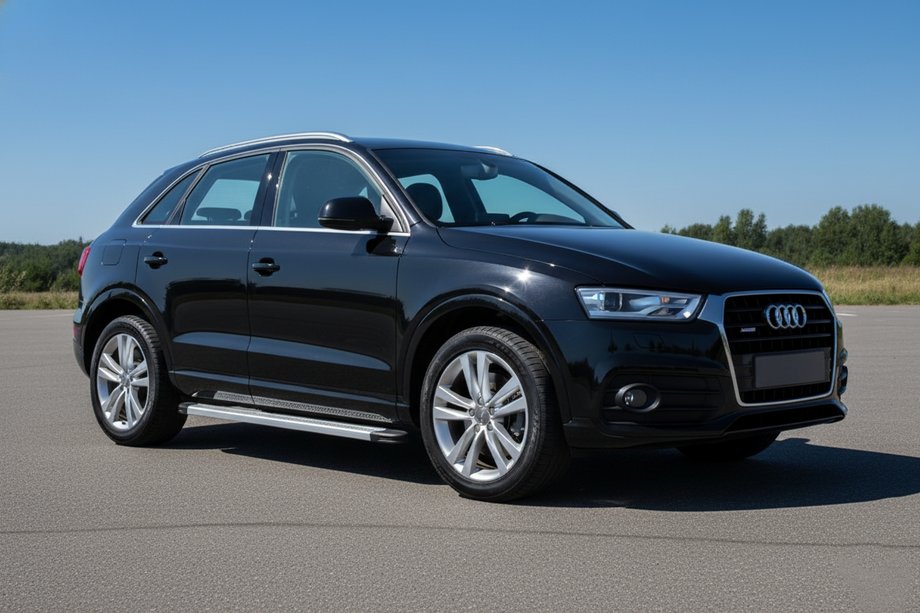 Audi Q3 2011-2019 гг. Боковые Подножки Maya V2 (2 шт., Алюминий) Image