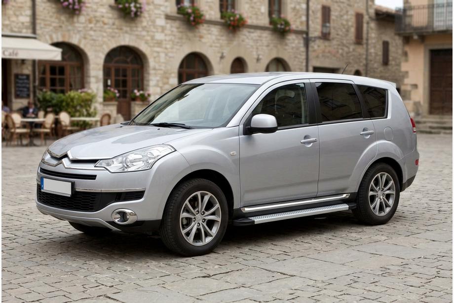 Citroen C-Crosser 2007-2013 гг. Боковые Подножки Maya V2 (2 шт., Алюминий) Image