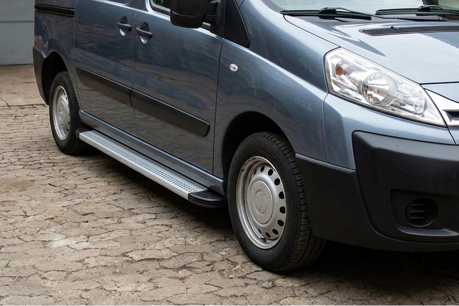 Citroen Jumpy 2007–2017 гг. Боковые Подножки Maya V2 (2 шт., Алюминий) Image