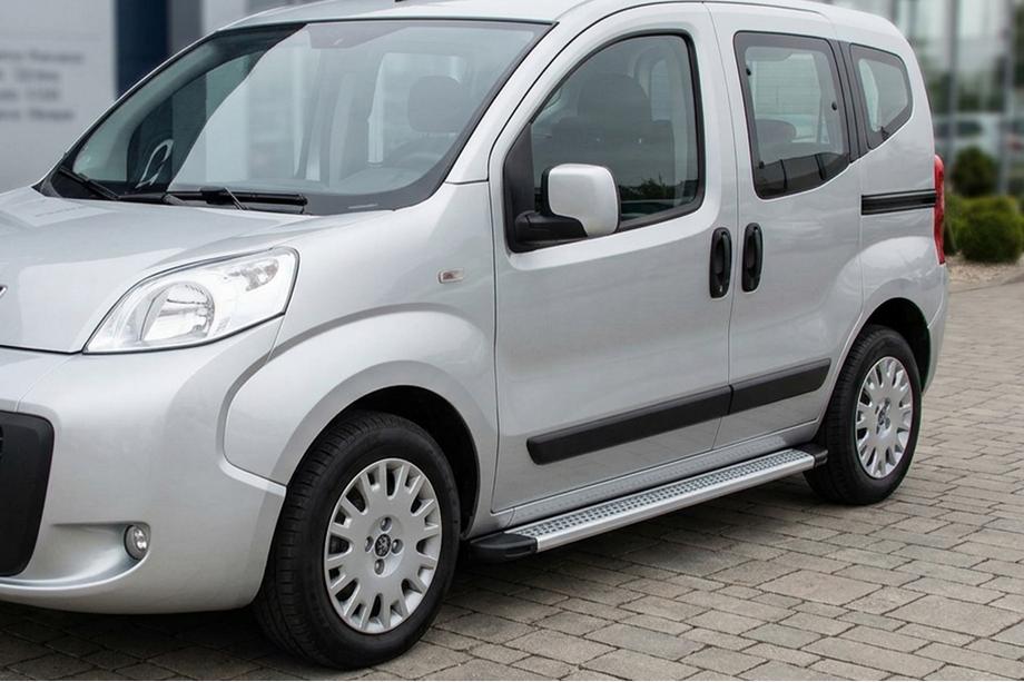Citroen Nemo 2007-2017 гг. Боковые Подножки Maya V2 (2 шт., Алюминий) Image