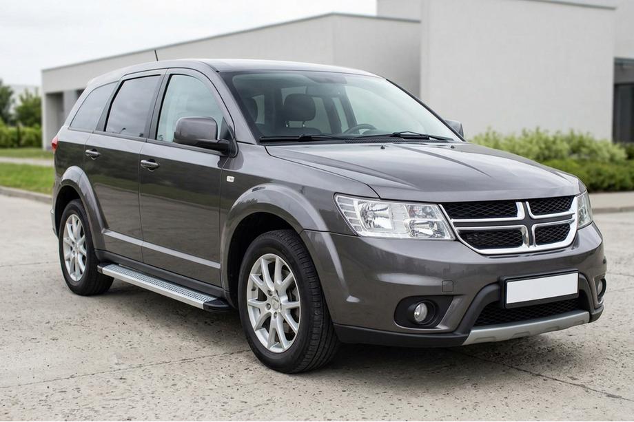 Dodge Journey 2008-2020 гг. Боковые Подножки Maya V2 (2 шт., Алюминий) Image
