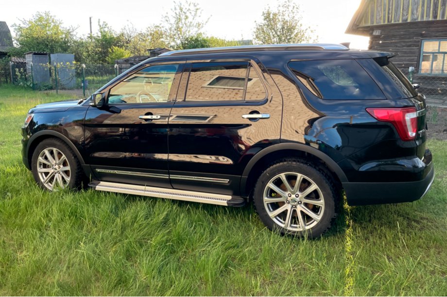 Ford Explorer 2011-2019 гг. Боковые Подножки Maya V2 (2 шт., Алюминий) Image