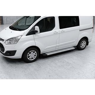 Боковые Подножки Maya V2 (2 шт., Алюминий) Ford Custom 2013-2022 гг. фото 1